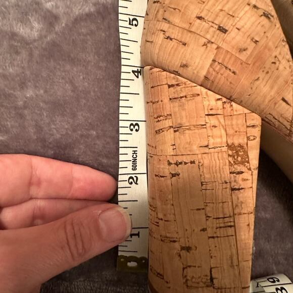 Diane Von Furstenberg Ulrica Heel in Natural Cork Women’s size 7.5 ankle strap - Picture 12 of 13